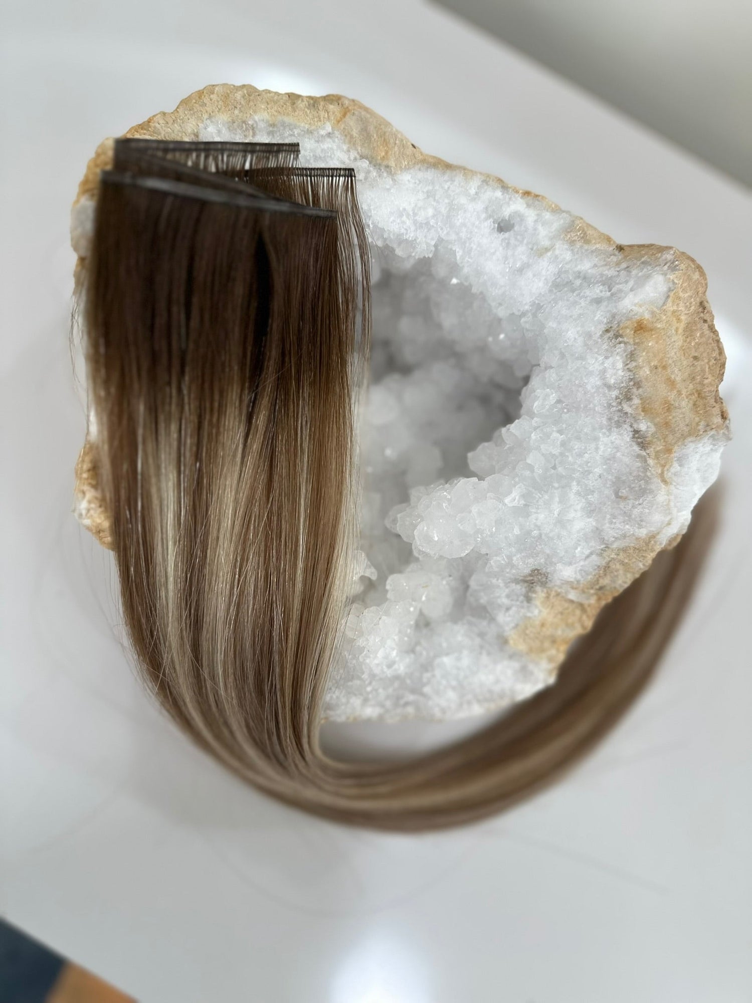 Natural Straight [Hybrid Wefts + K-Tips]